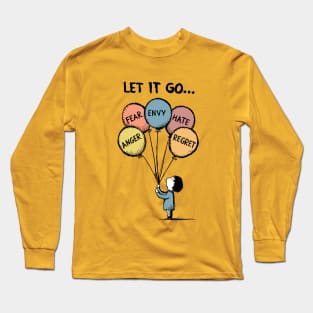 Let It Go Therapy Balloon Design Long Sleeve T-Shirt